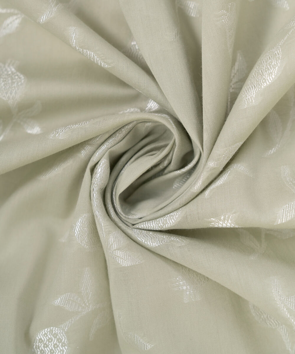 Zari Jacquard Solid Green Dupatta