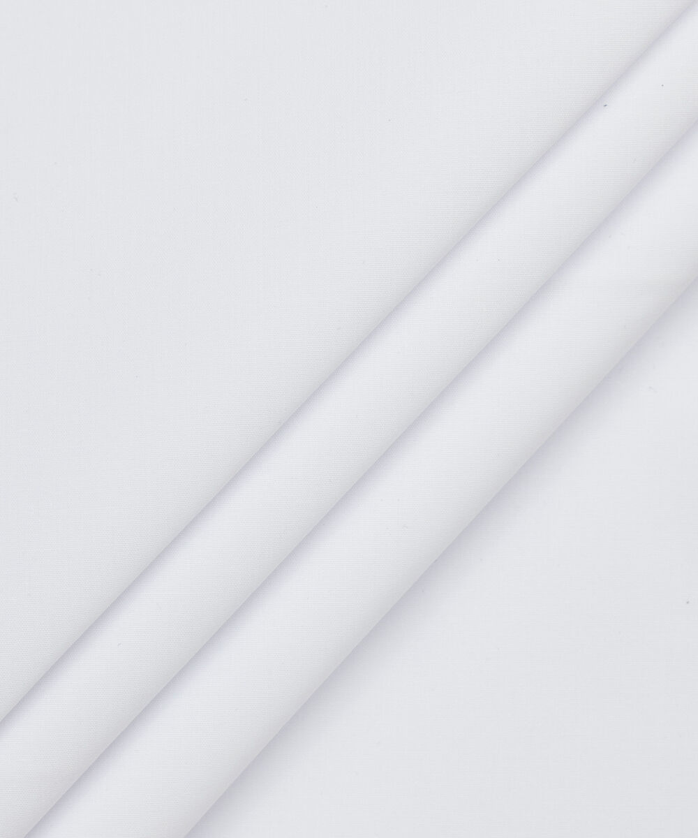 Men's Unstitched Two-Piece Bright White Premium Latha Suit