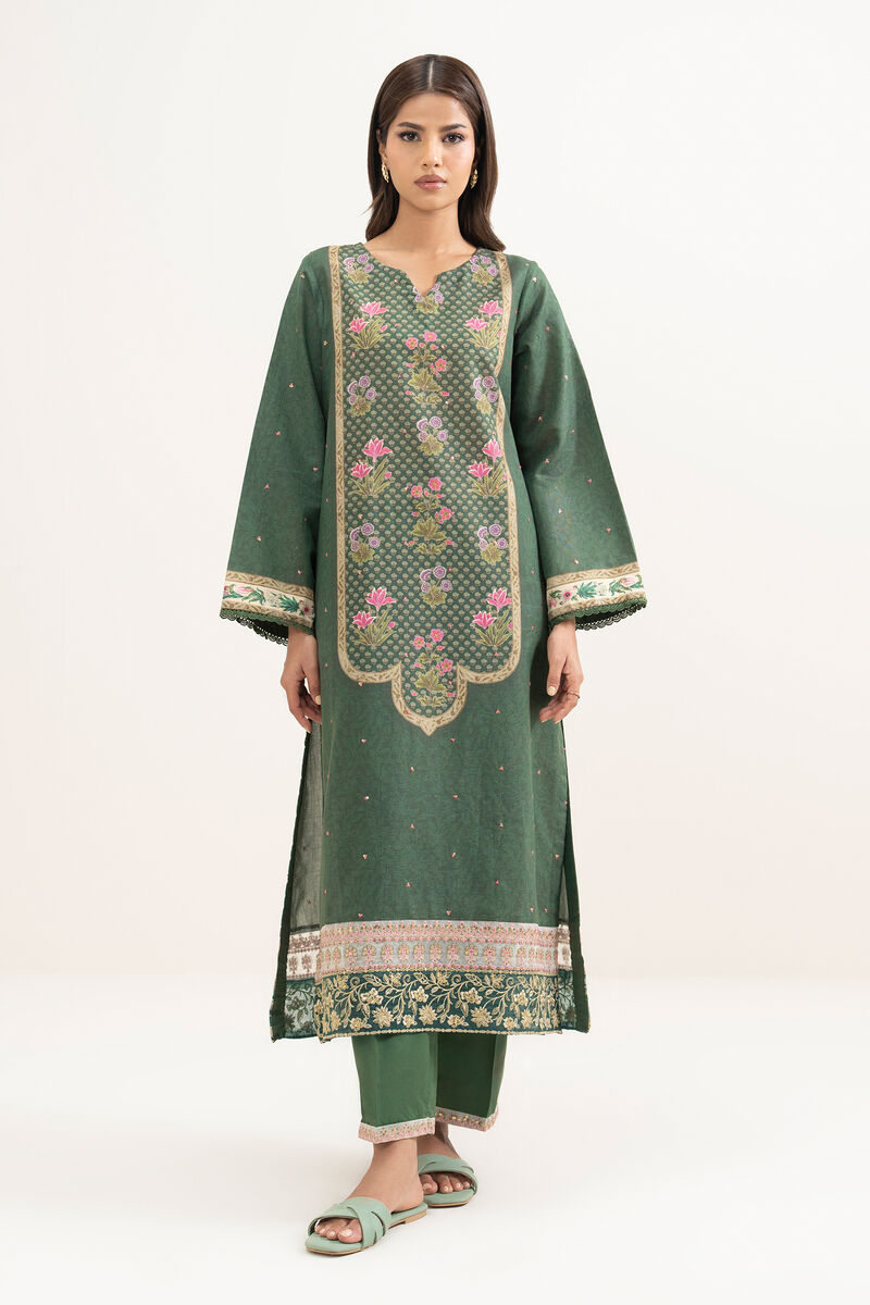 Embroidered Zari Cotton Shirt