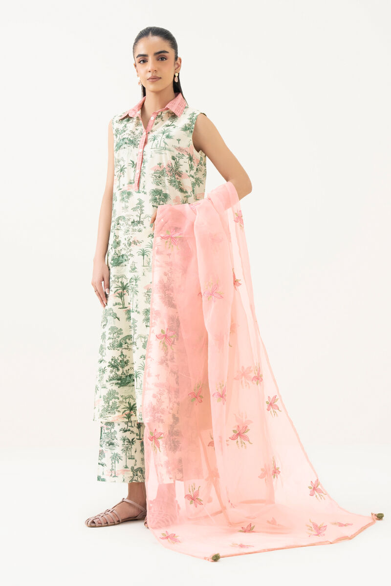 Embroidered Organza Dupatta