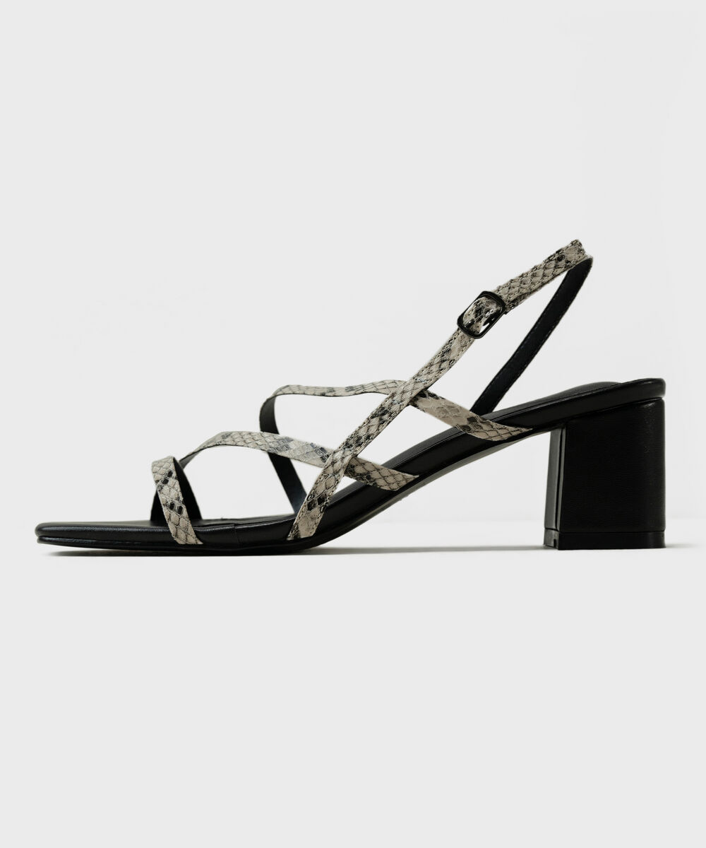 Women's Snake Print Block Heels
