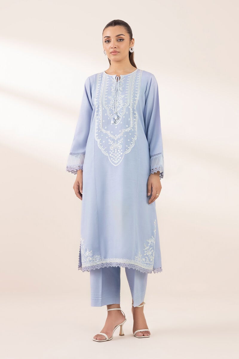 Embroidered Raw Silk Shirt