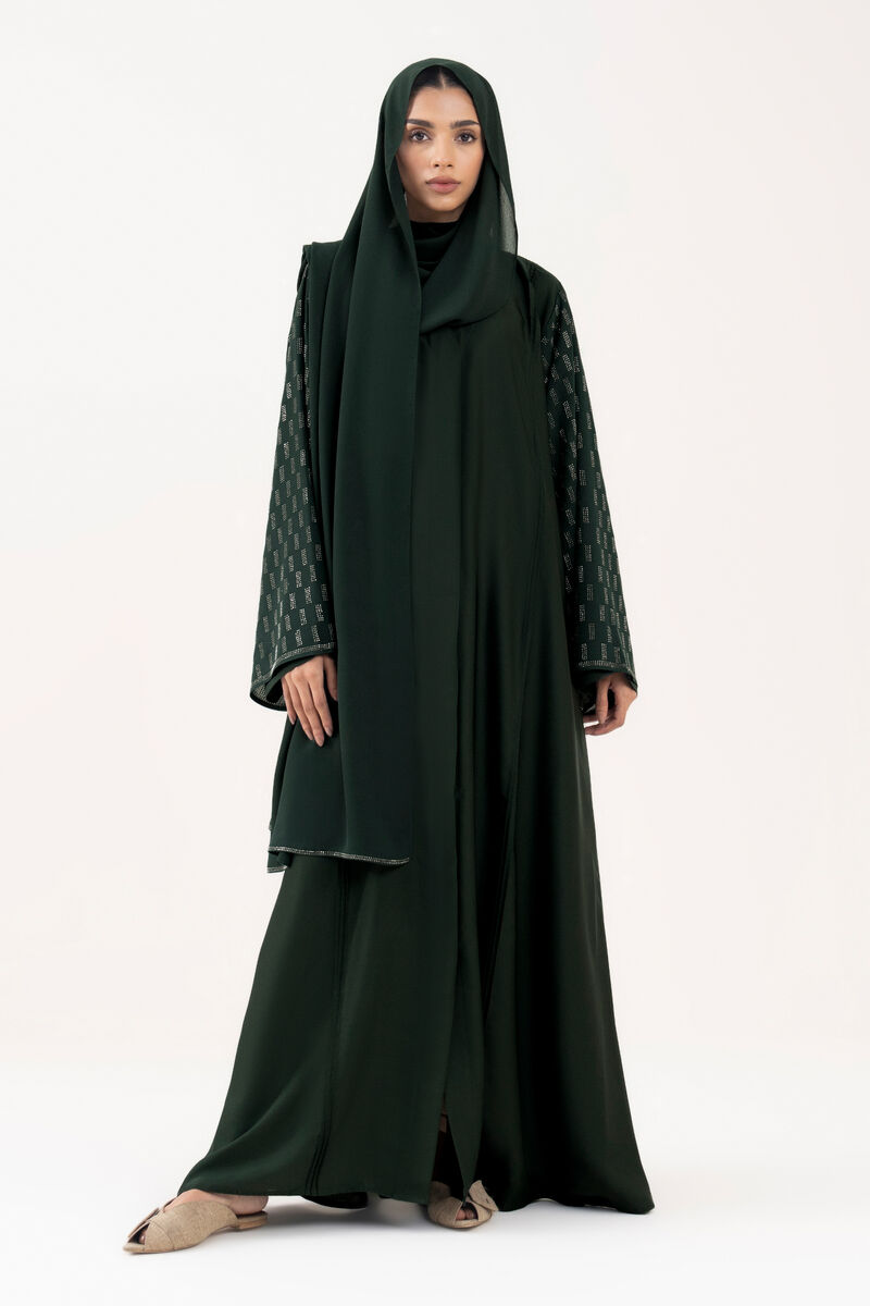 Button Through Abaya Set