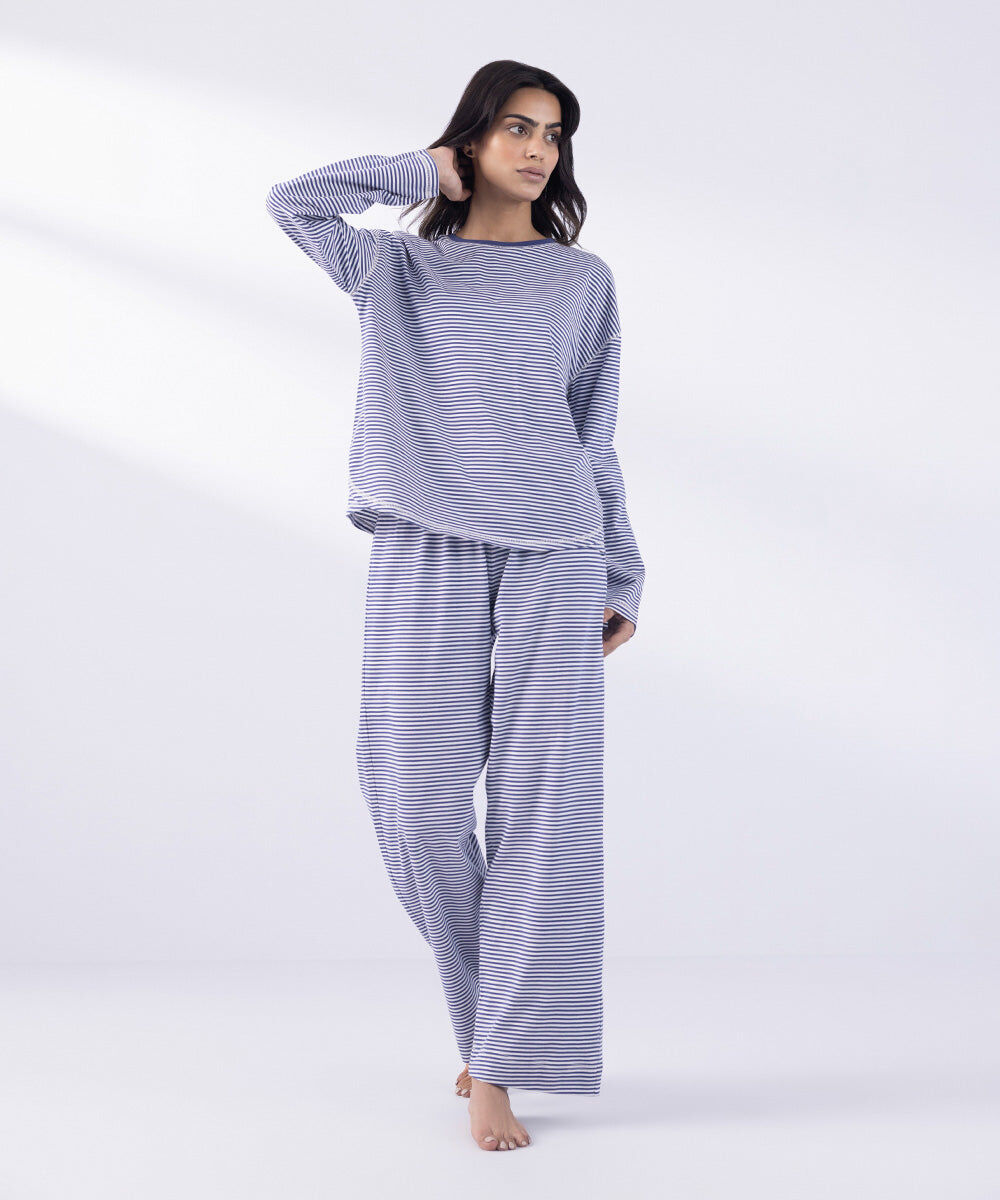 Woman - Blue Versa Striped Pajamas