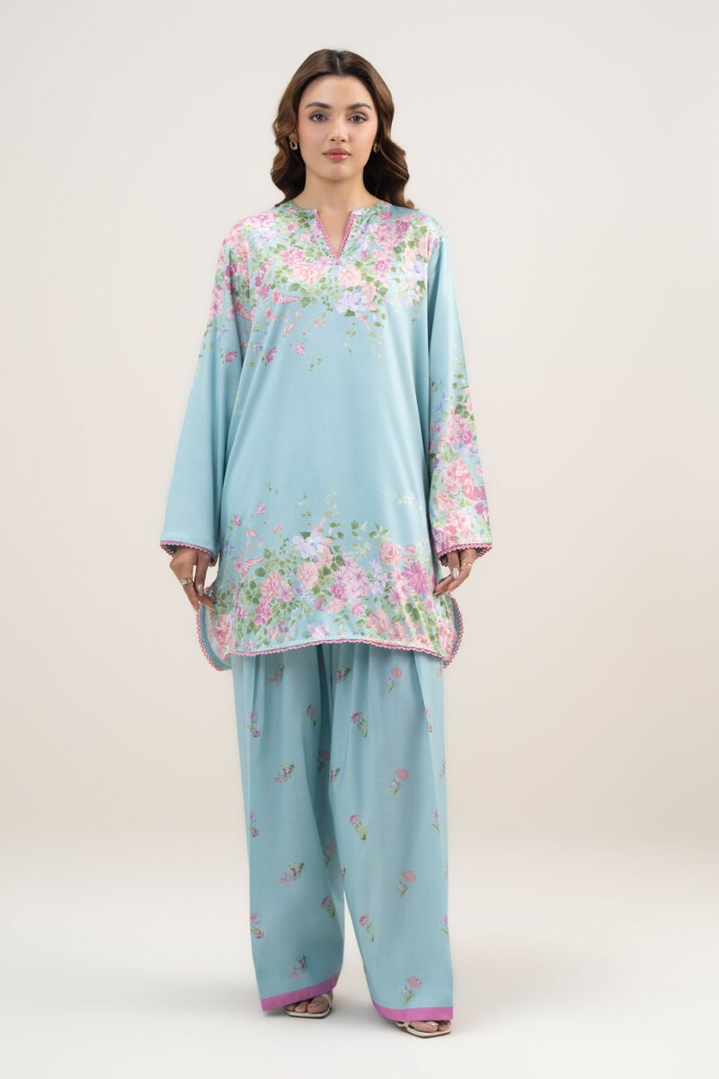 2 Piece - Printed Dobby Suit