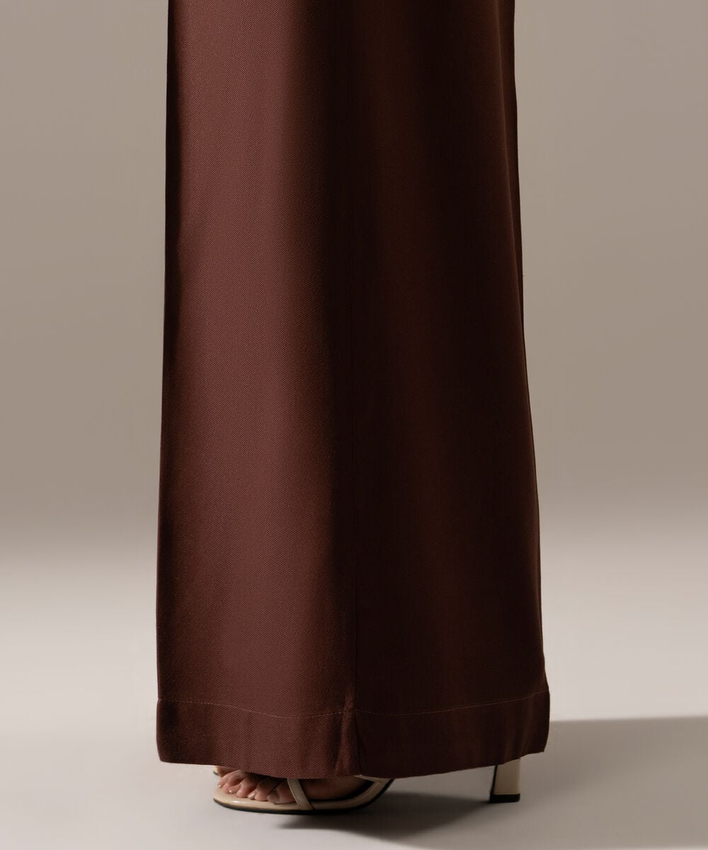 Women's RTW Bedford Solid Brown Flared Pants