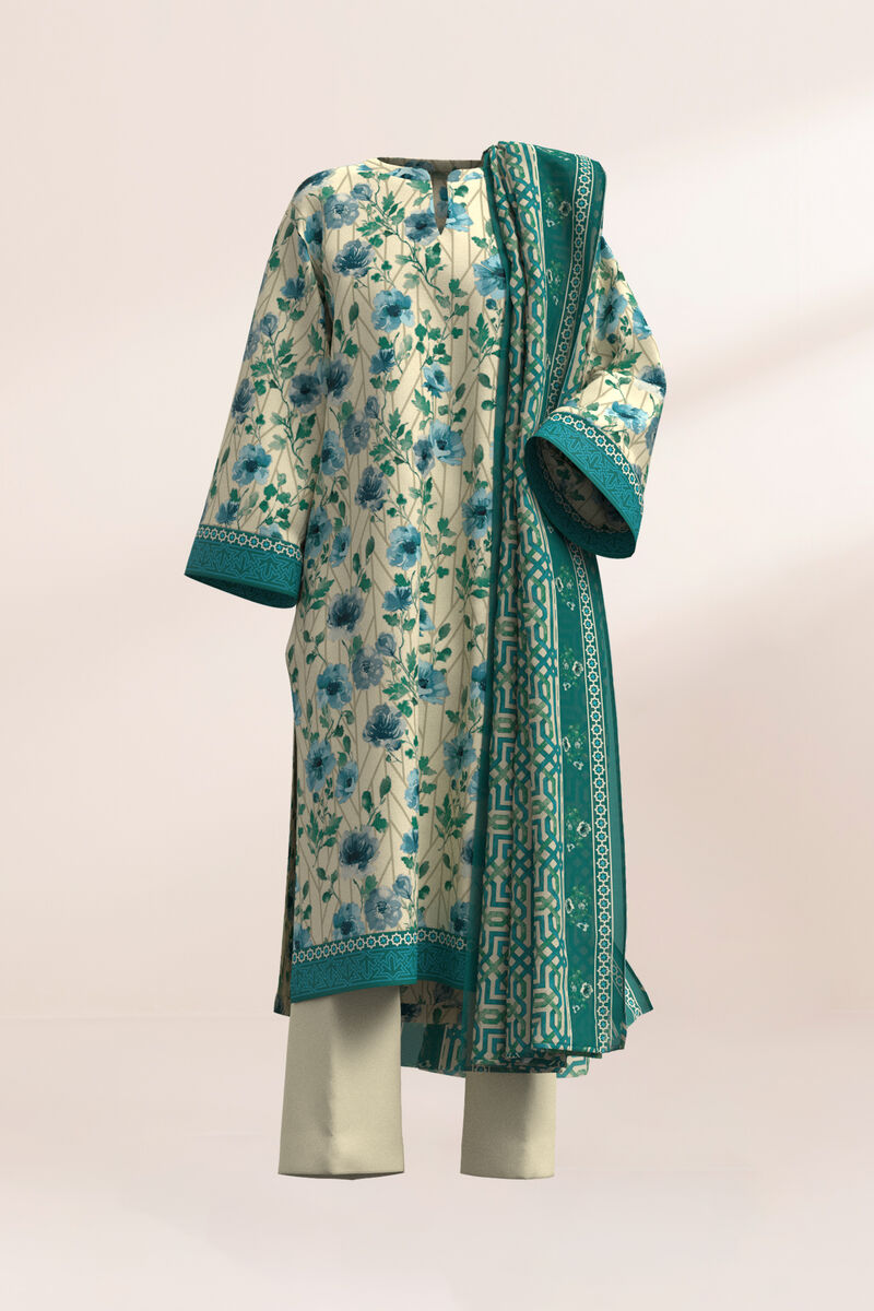 3 Piece - Printed Lawn Suit