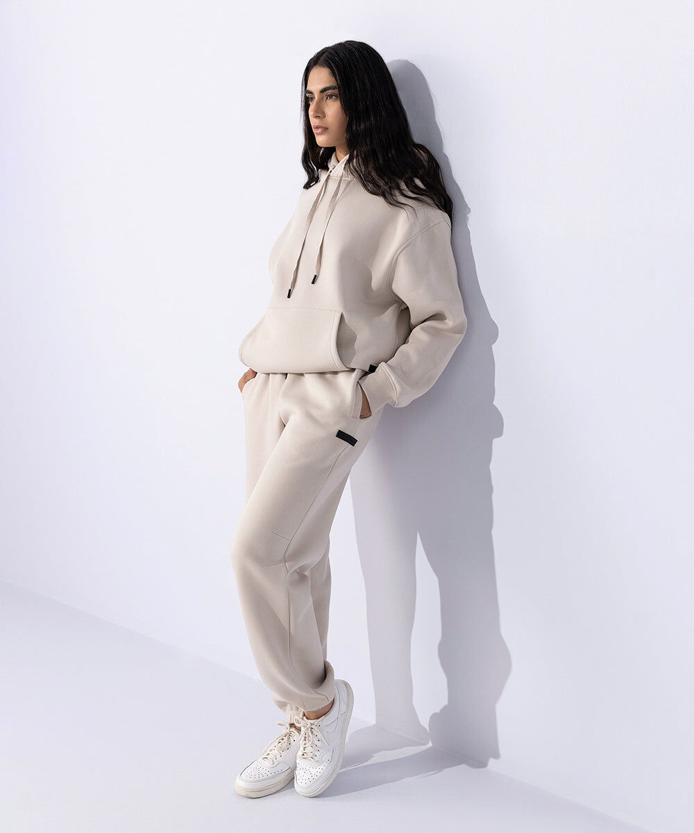Woman - Off White Unisex Jogging Trousers