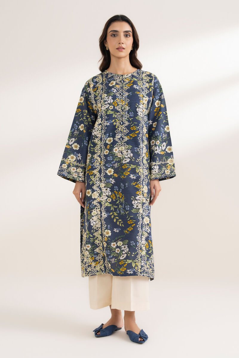 Embroidered Khaddar Shirt