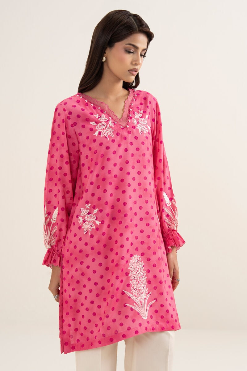 Embroidered Raw Silk Shirt