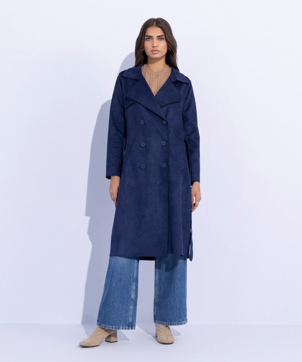 Women's Western Wear Blue Coat