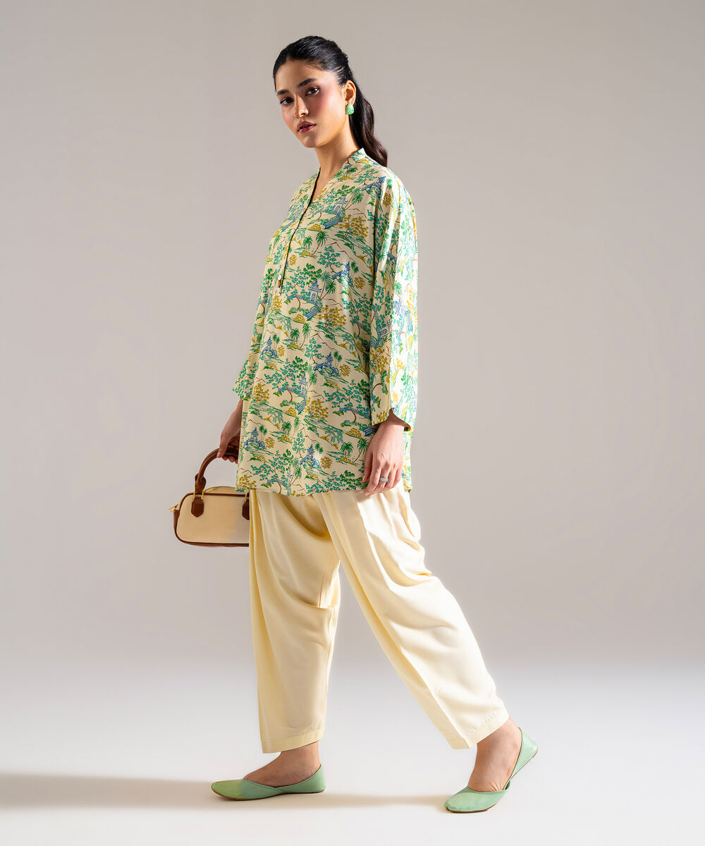Women's RTW Arabic Lawn Printed Multi 2 Piece Suit
