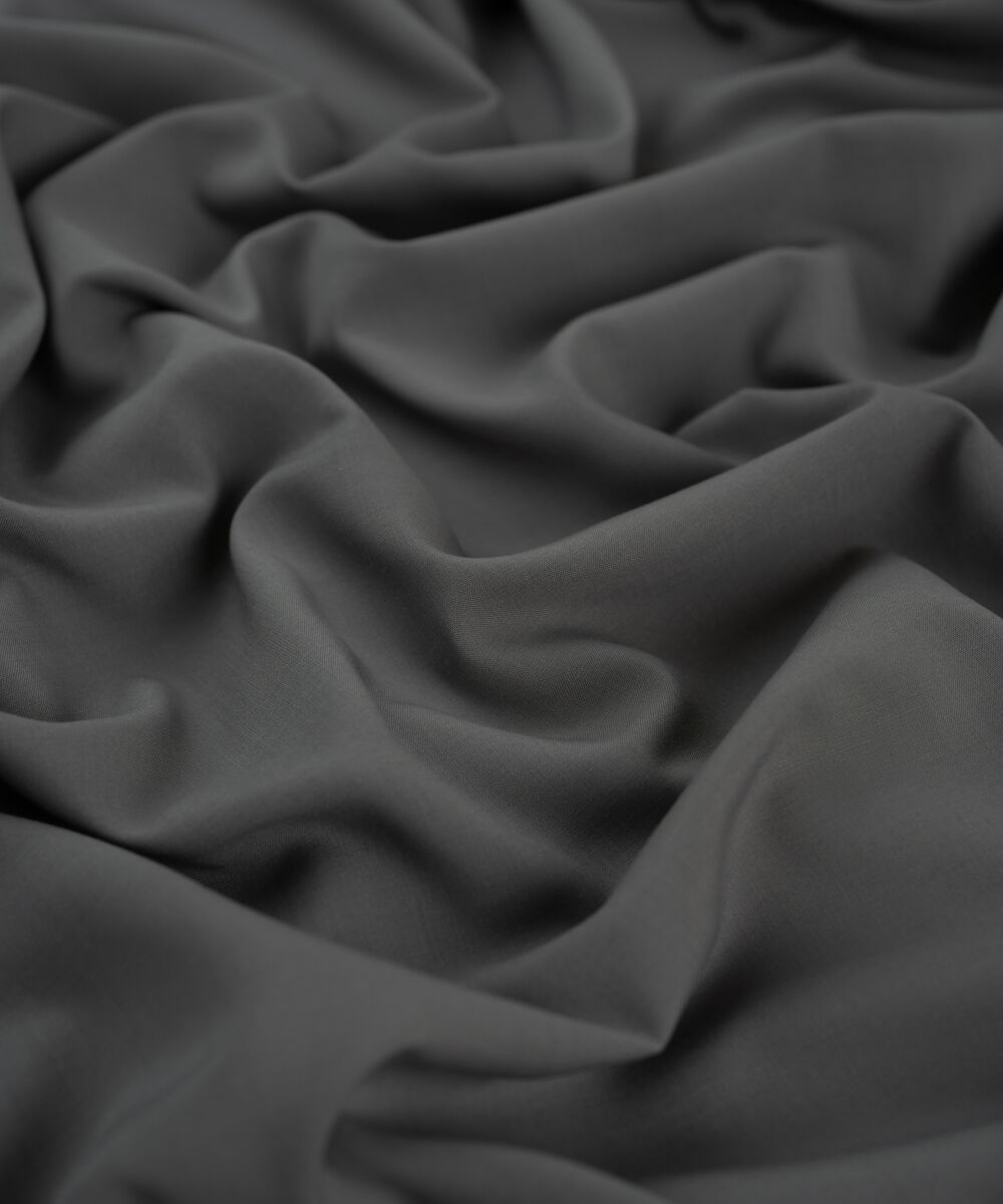 Men's Unstitched Dull Grey Two Piece Premium Wash & Wear Suit