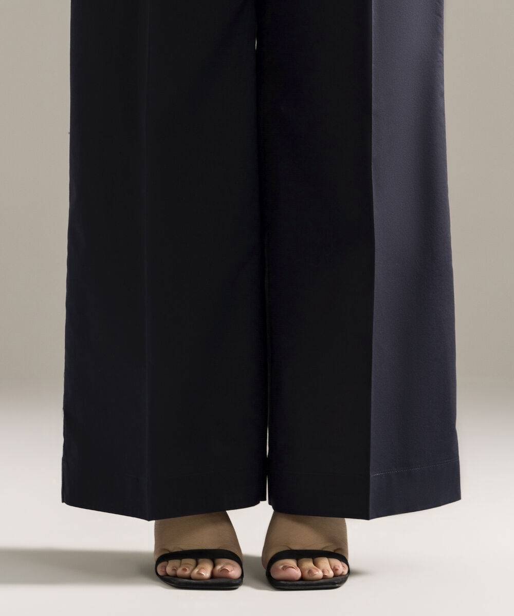 Women's RTW Cambric Printed Blue Culottes