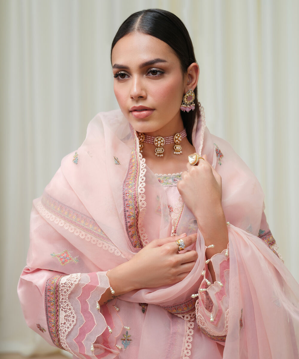 Women's Unstitched Cotton Net Dyed Three Piece Suit