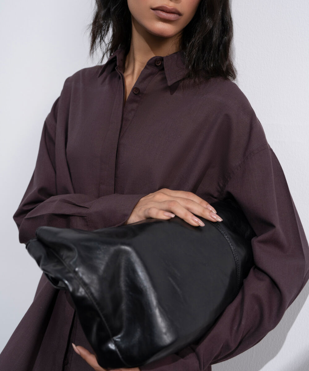Women's Brown Button Through Linen Blend Shirt