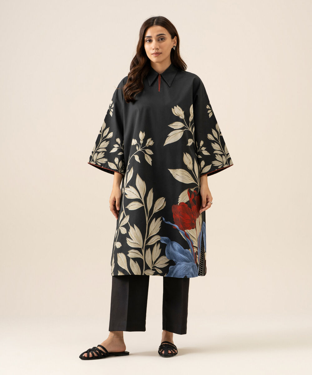 2 Piece - Printed Cotton Suit — Sapphire