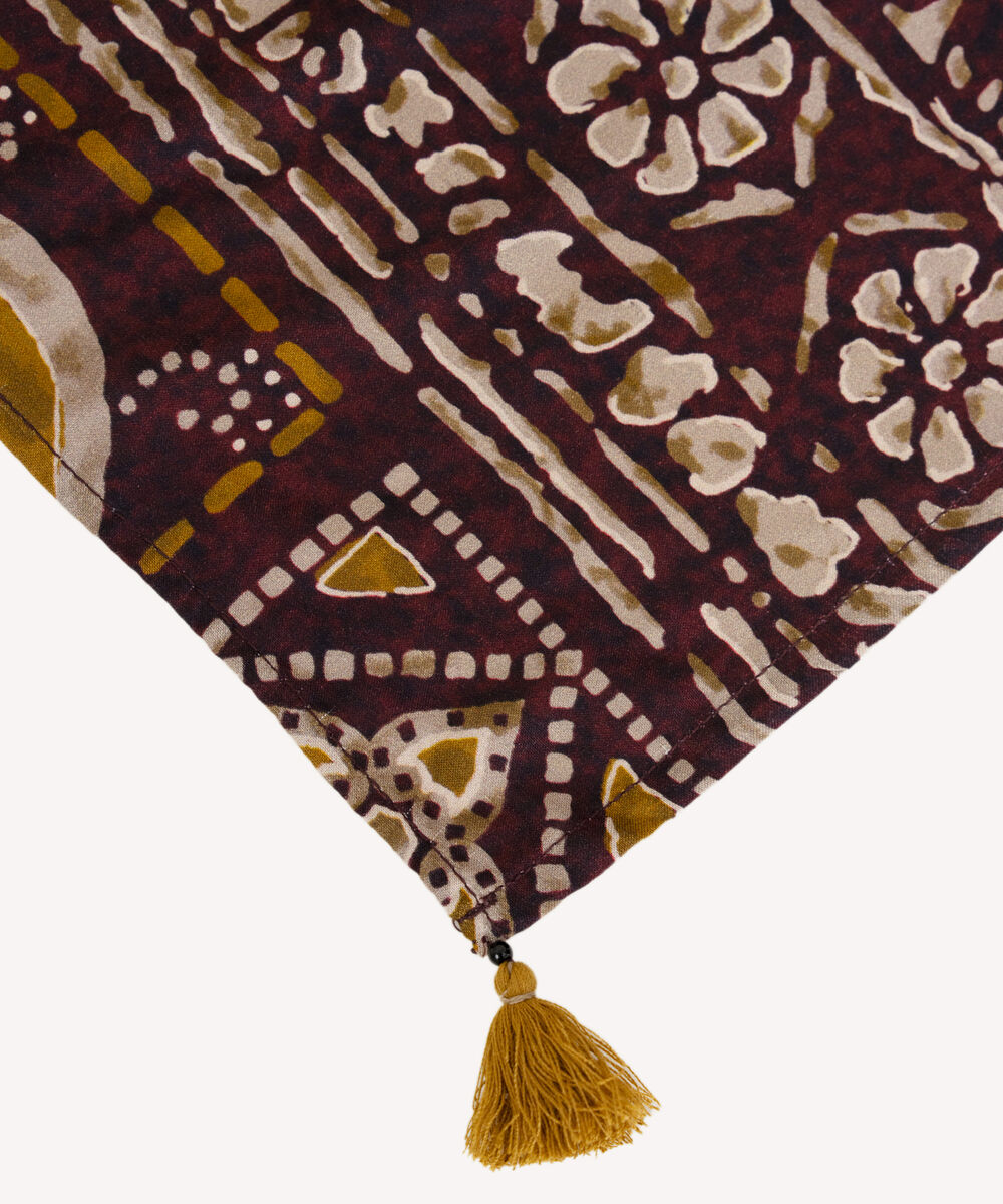 Printed Linen Maroon Dupatta