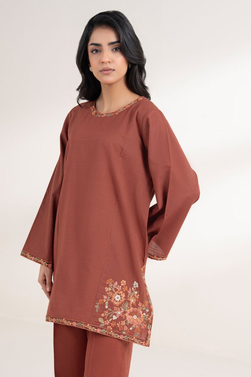 Embroidered Light Khaddar Shirt