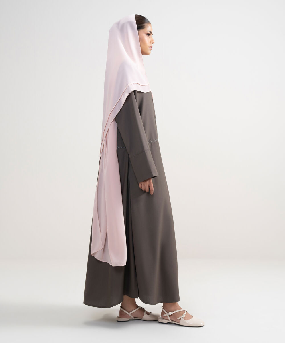 Women's Army Green Kimono Abbaya Set