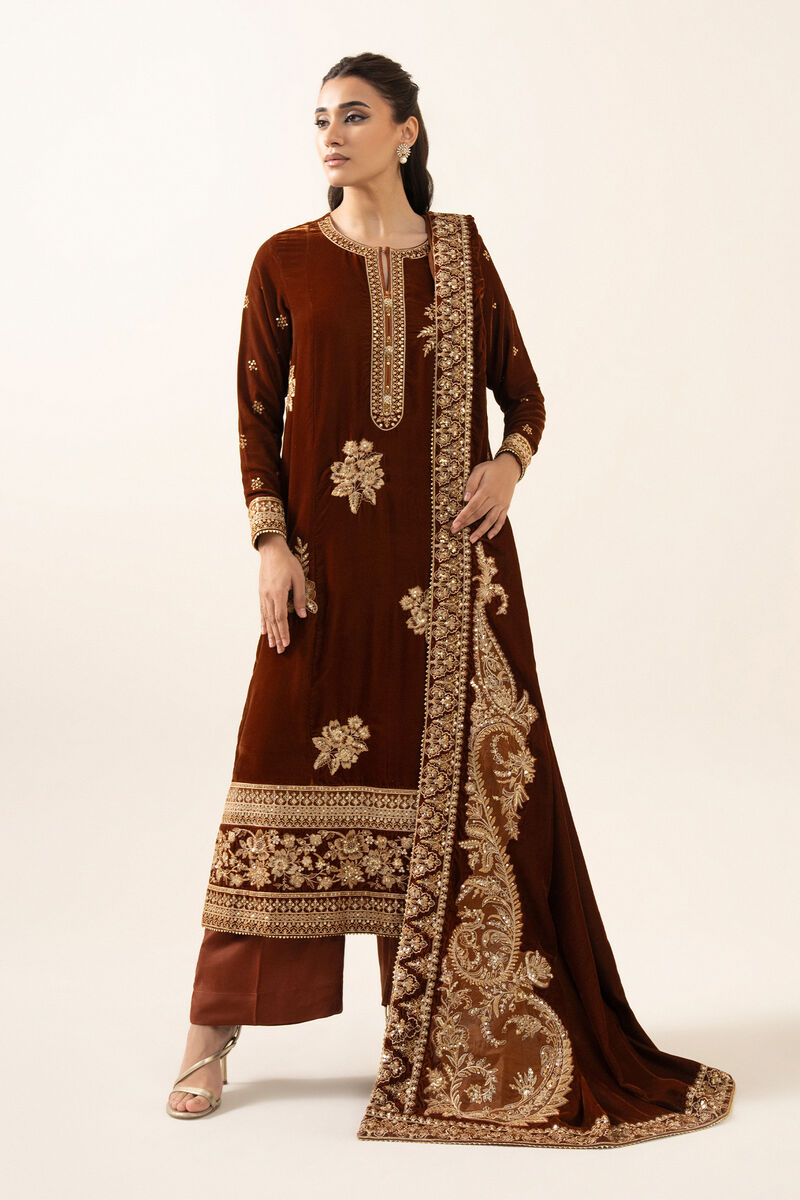 Embroidered Velvet Dupatta