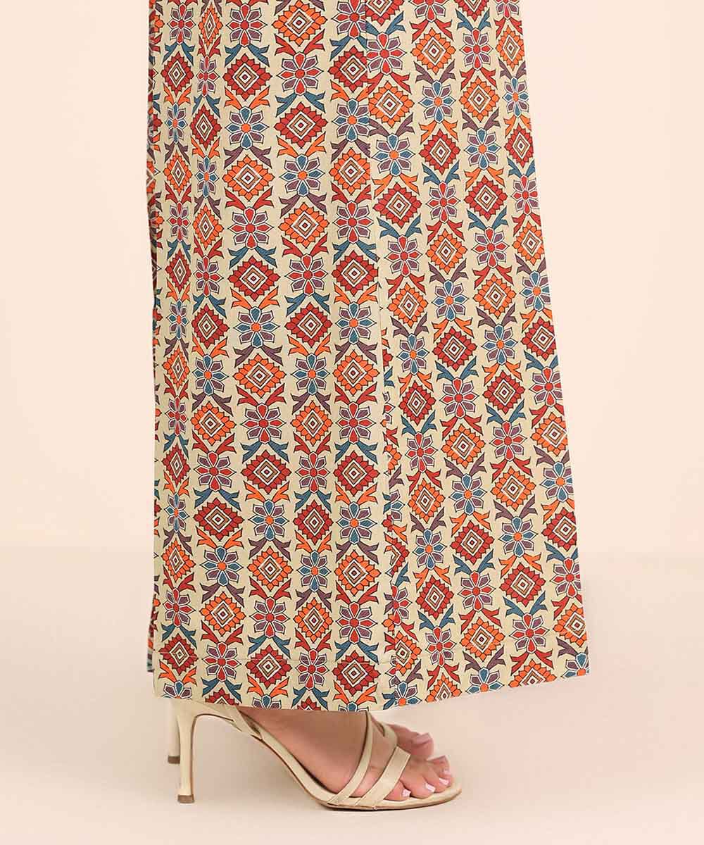 Women's RTW Cambric Multi Printed Flared Pants