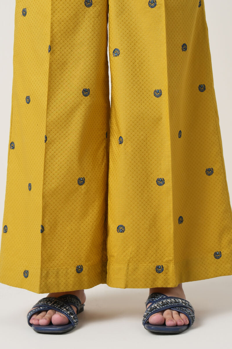 Embroidered Cotton Flared Pants