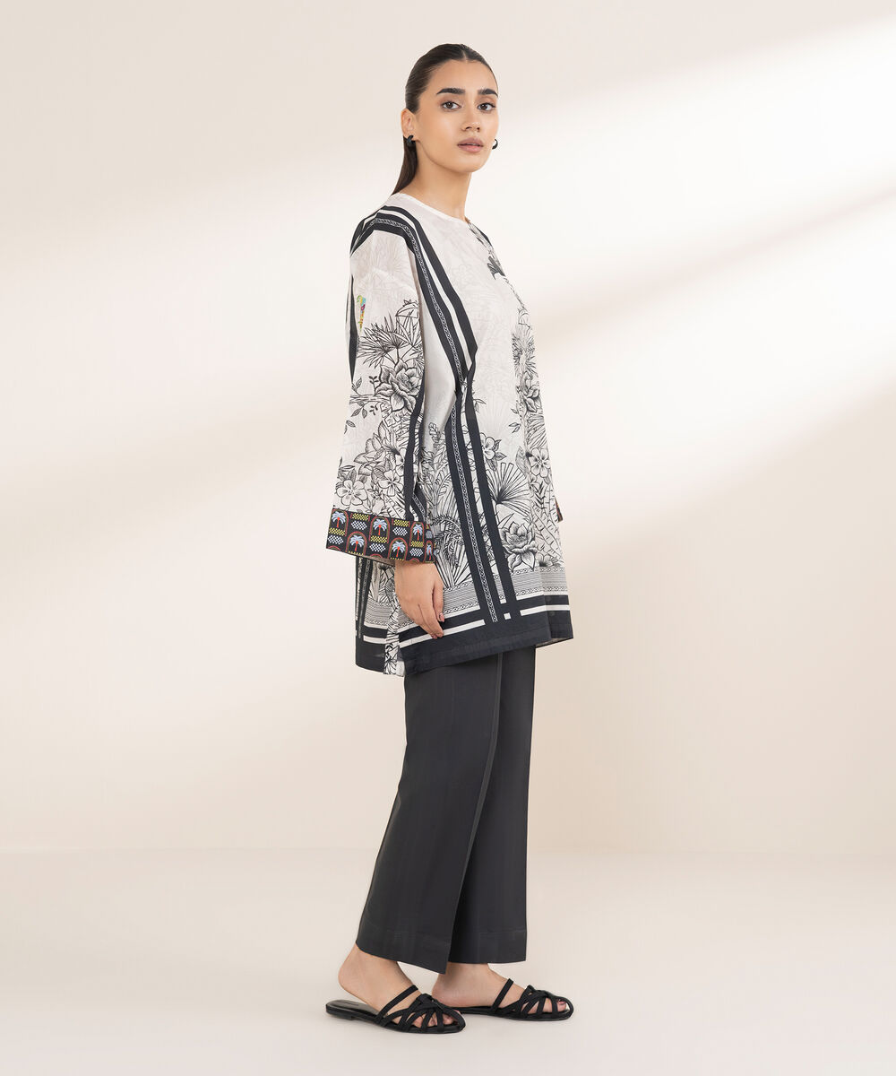 Women's RTW Lawn Multi Printed Boxy Shirt