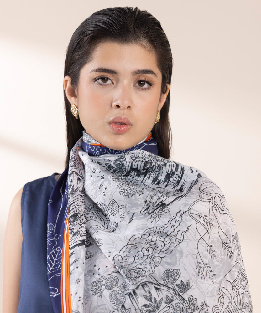 Grey Dupatta 0000STSAC249