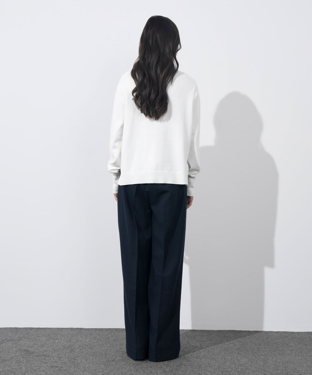 Women's Western Wear Off White Turtle Neck Knit Sweater