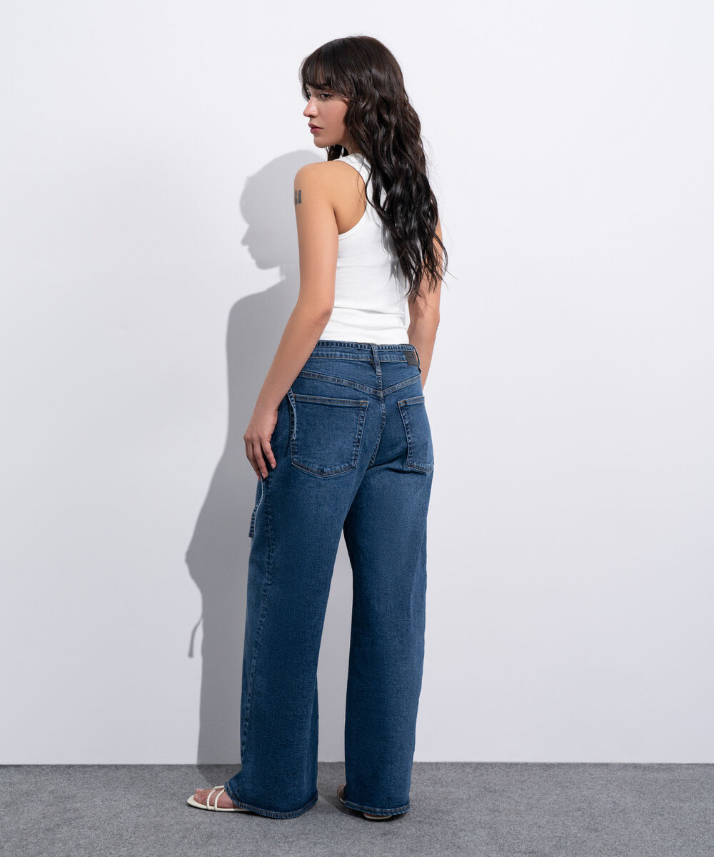 Women's Western Light Indigo Wash Baggy Loose Jeans