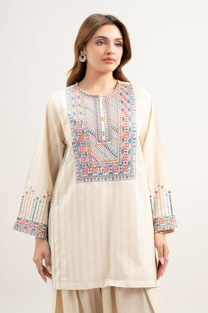 2 Piece - Embroidered Dobby Suit