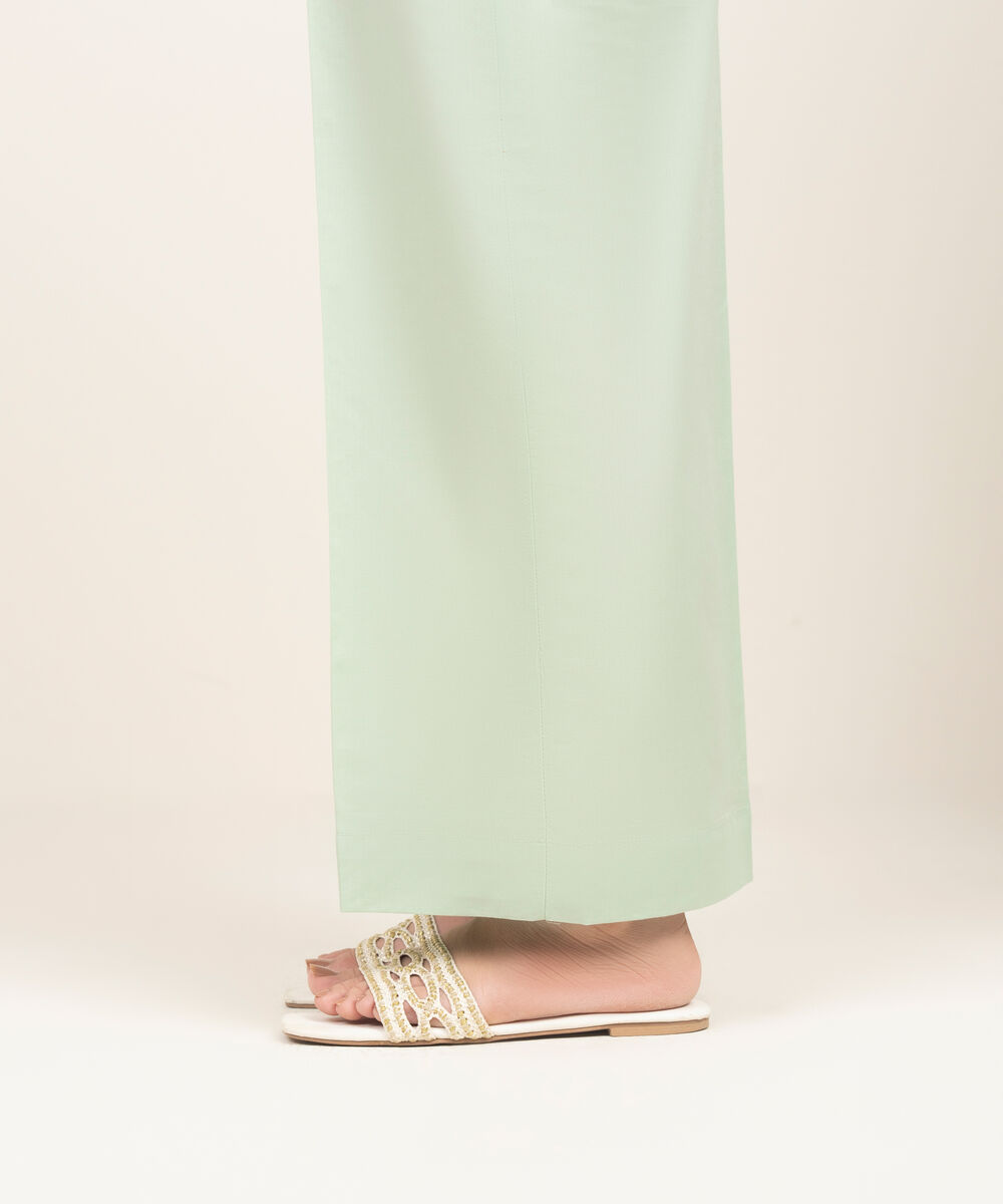 Women's RTW Lawn Solid Green Culottes