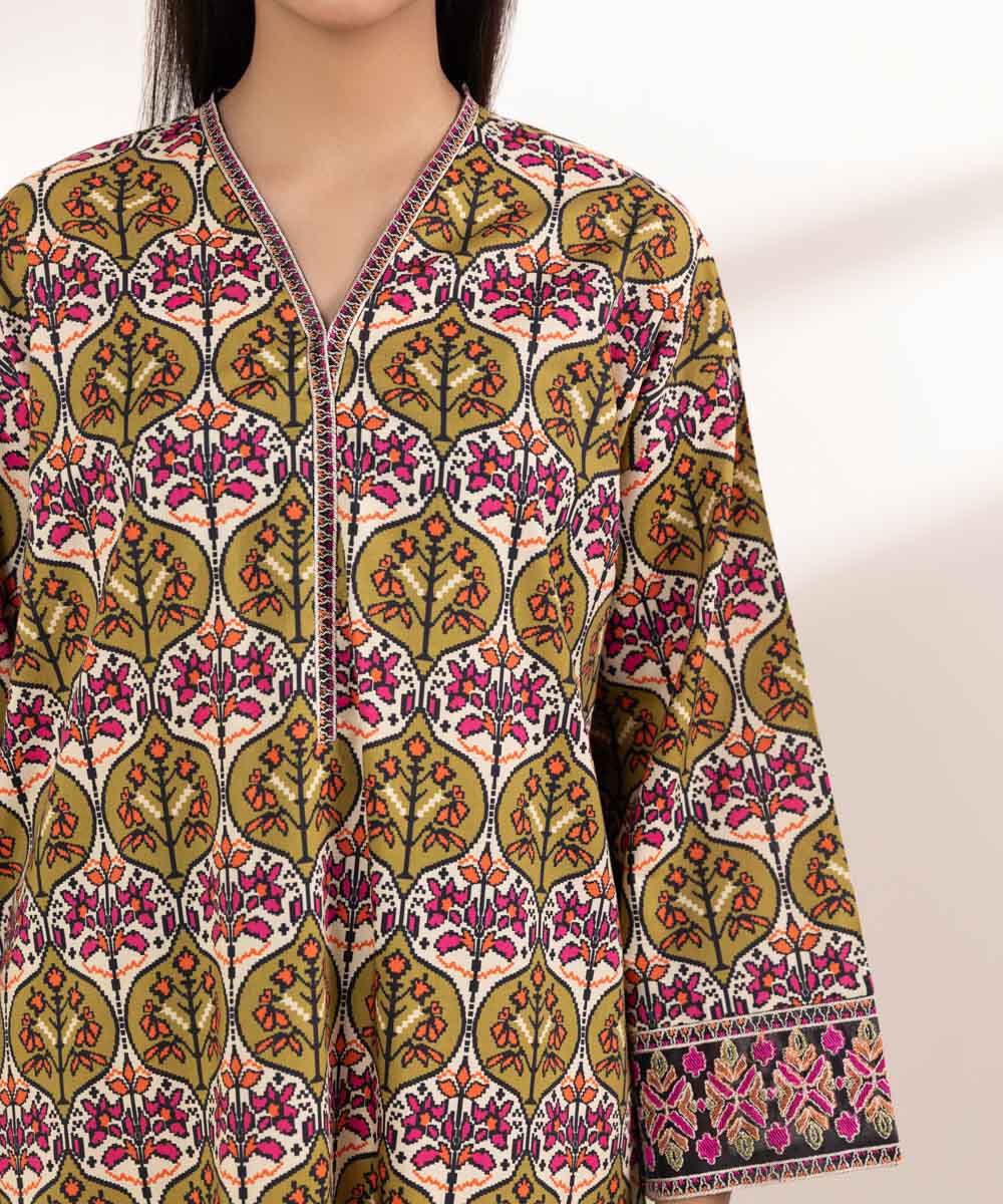 Women's RTW Cotton Viscose Multi Embroidered Boxy Shirt