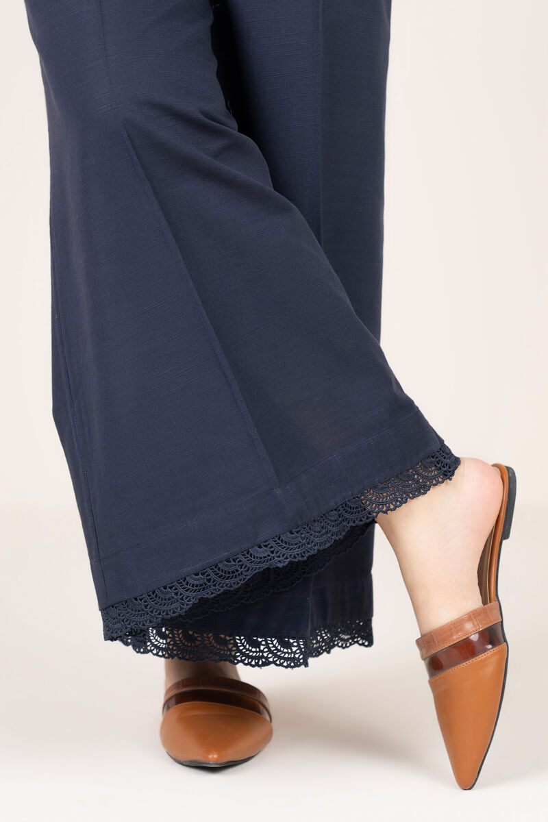 Solid Cotton Flared Pants