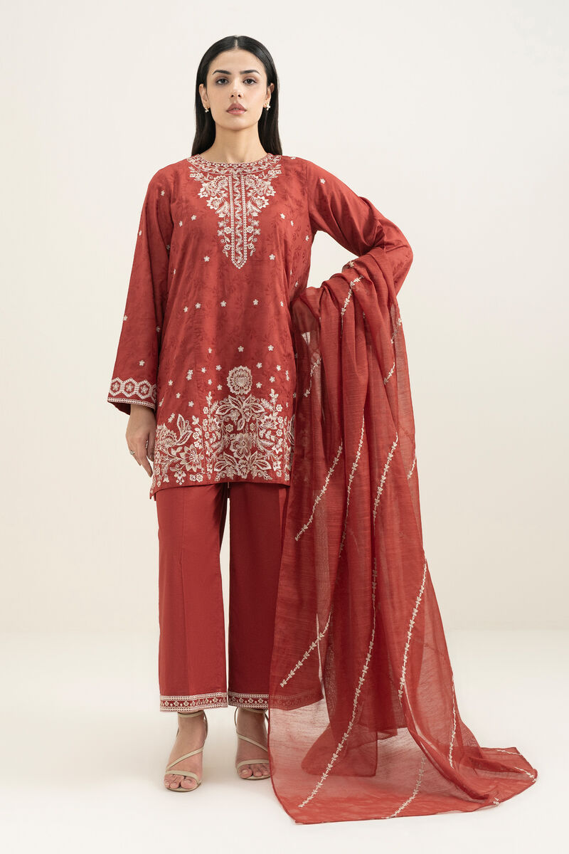 Embroidered Manaar Dupatta