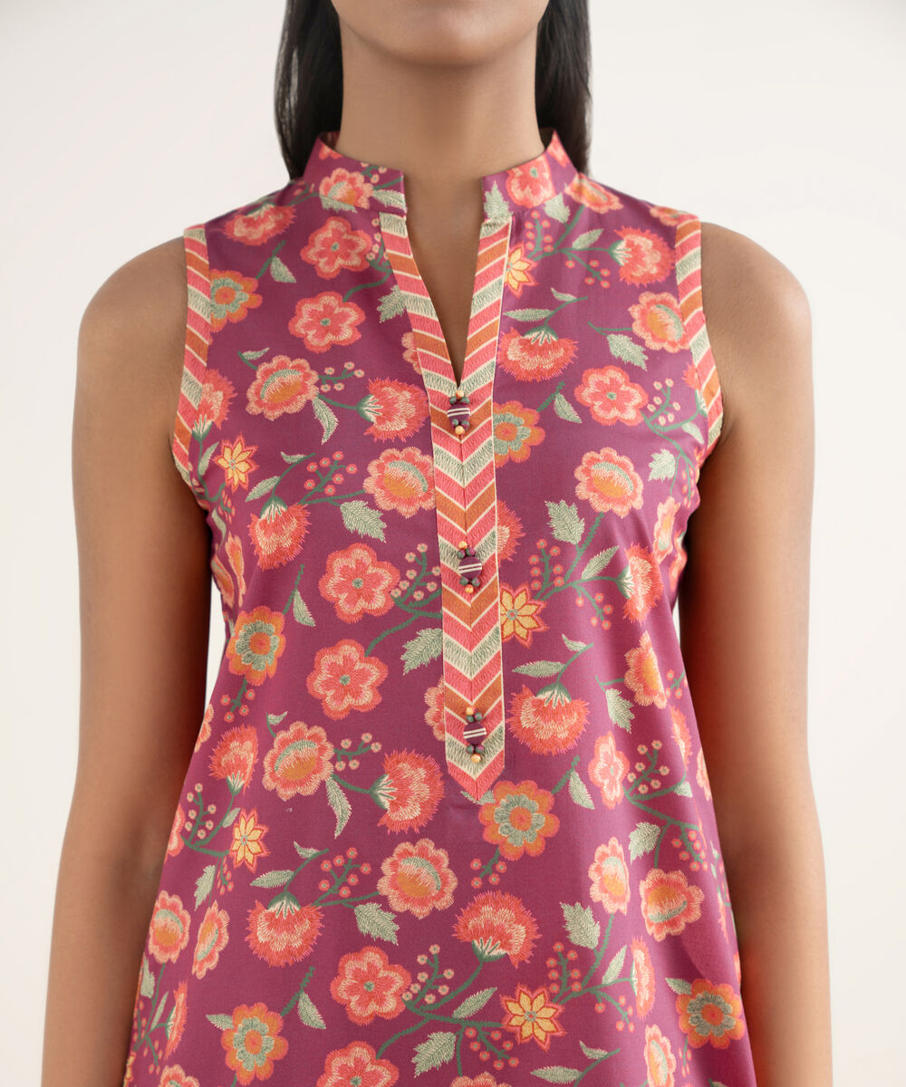 Women's Unstitched Lawn Printed Multi 3 Piece Suit