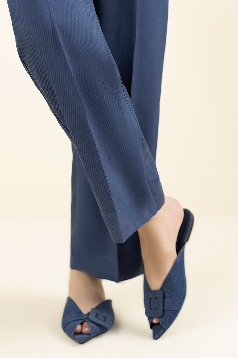 Raw Silk Straight Pants
