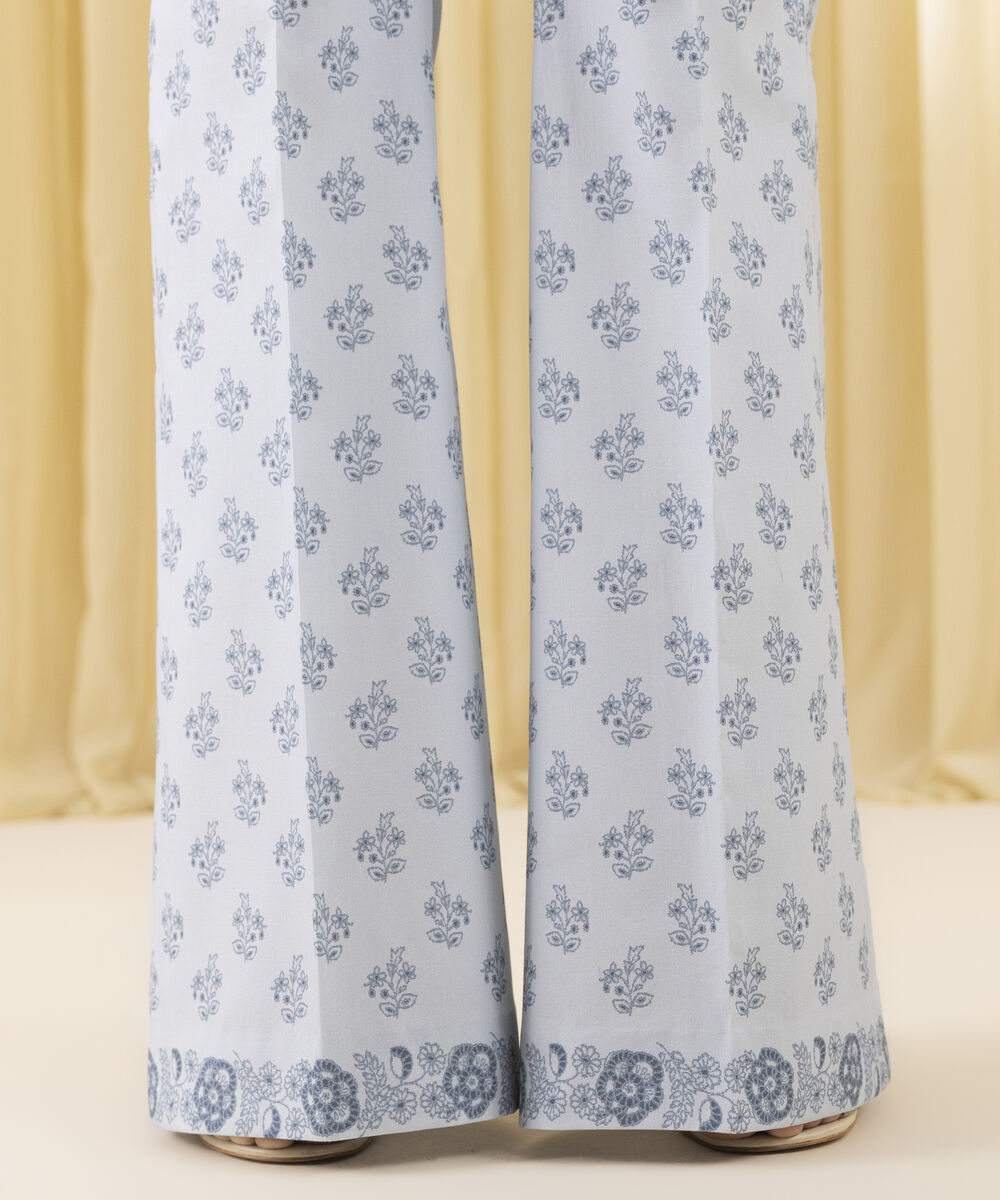 Unstitched Women's Blue Textured Lawn 3 Piece Suit