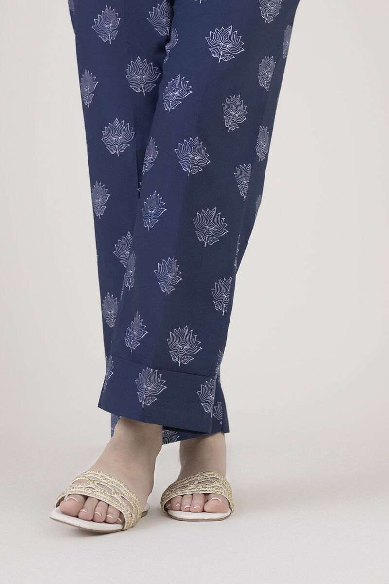 Printed Cambric Straight Pants