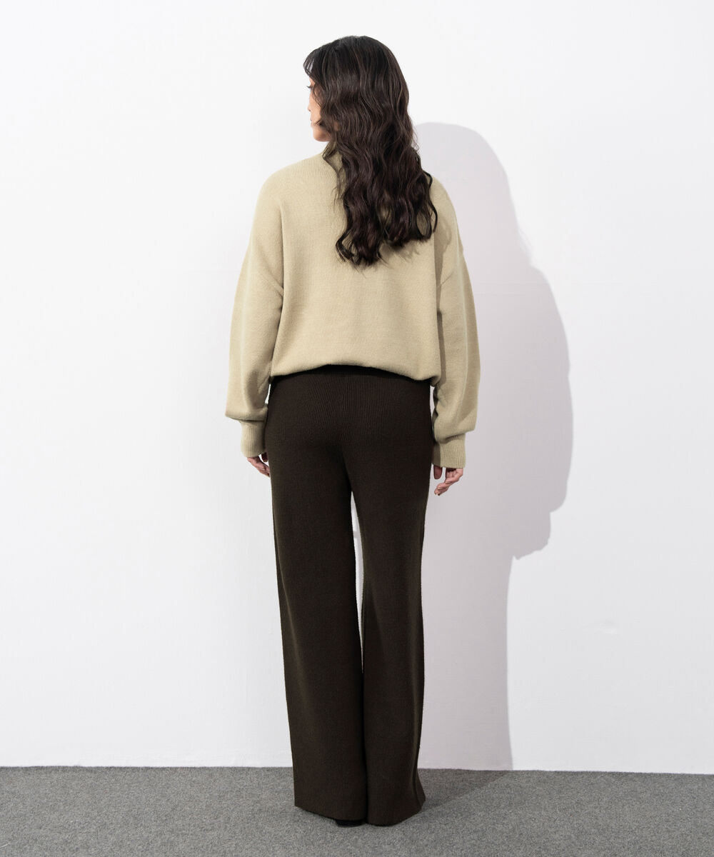 Women's Western Wear Dark Brown Pull On Knit Culottes