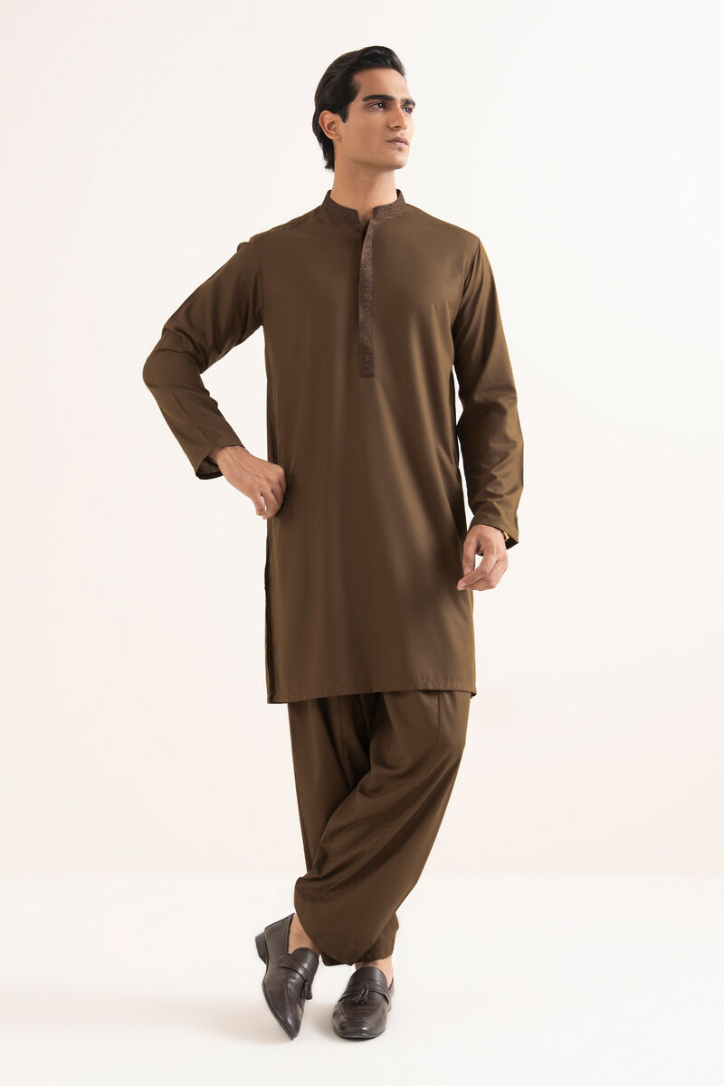 Embroidered Wash & Wear Suit