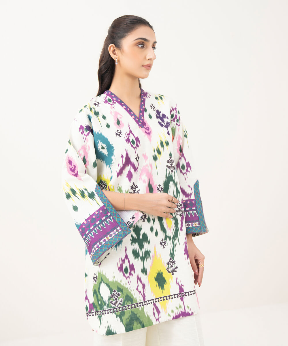 Women's Khaddar Printed Multi Unstitched Shirt