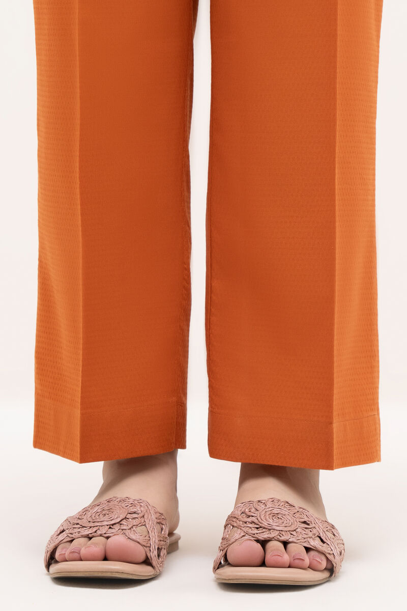 Solid Cotton Straight Pants