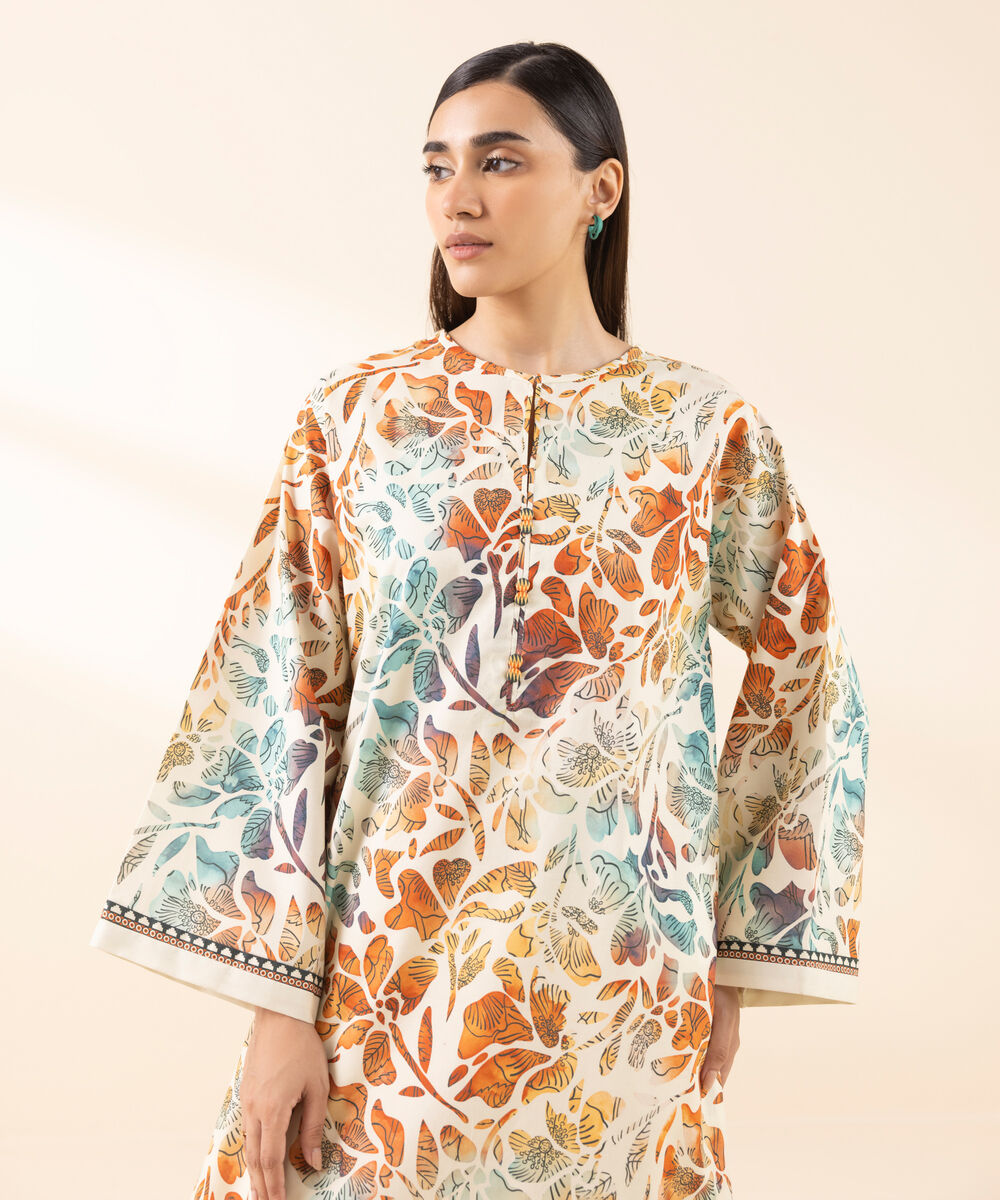 Women's Unstitched Lawn Printed Multi 2 Piece Suit