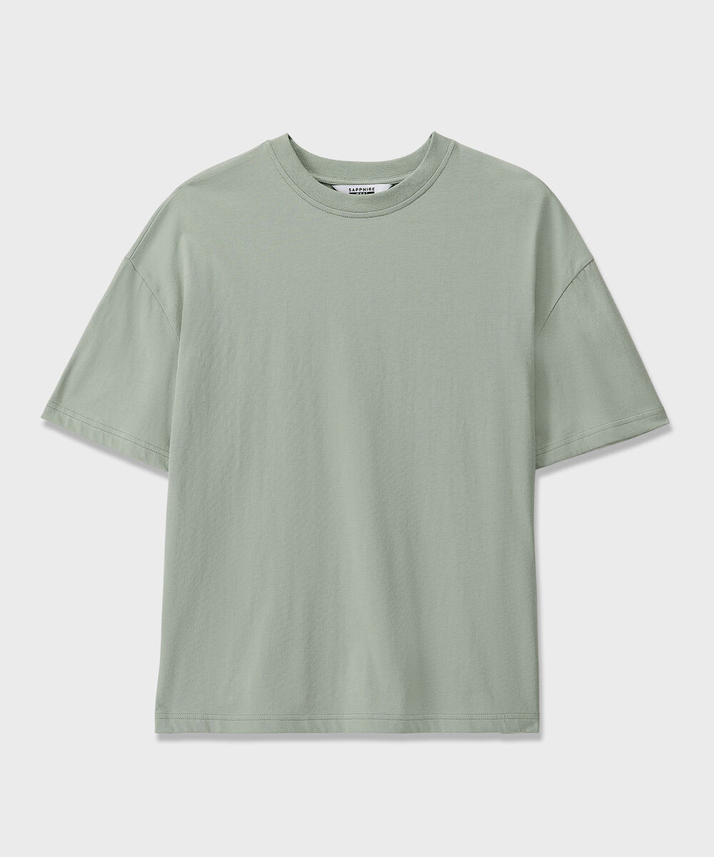 Women's Western Wear Green Loose Fit T-Shirt