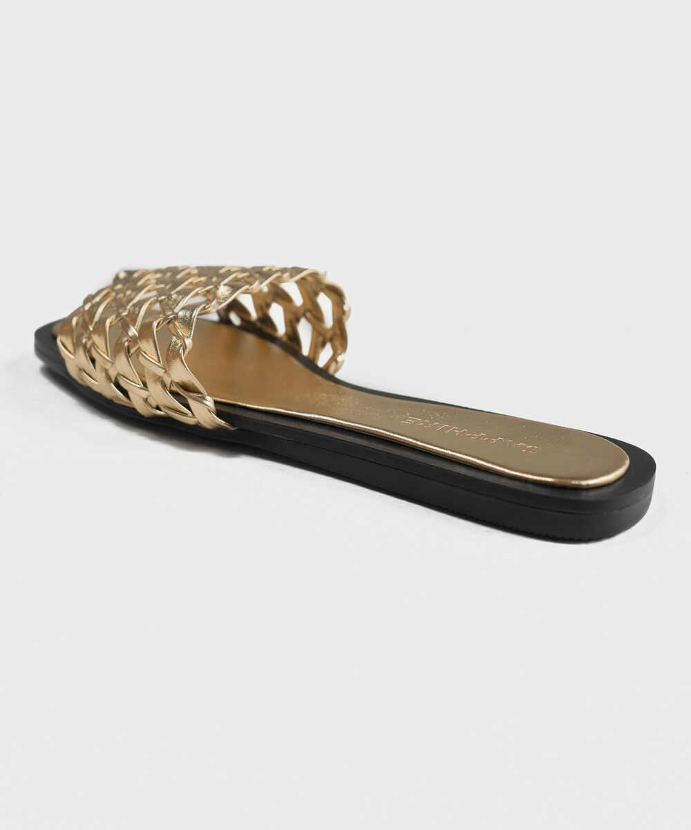 Women's Gold  Braided Sandals