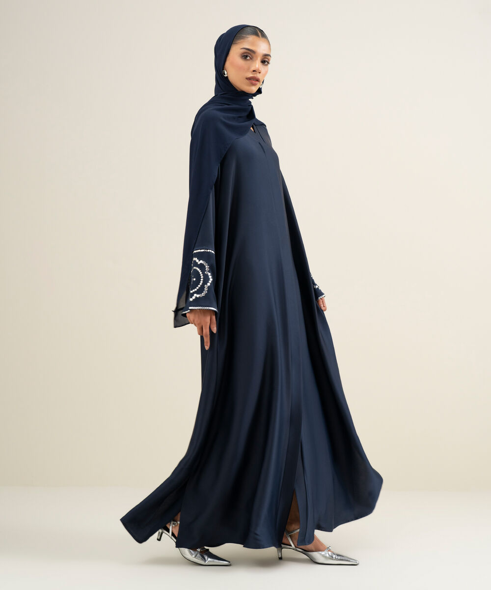 Women's Navy Blue Raglan Abbaya Set