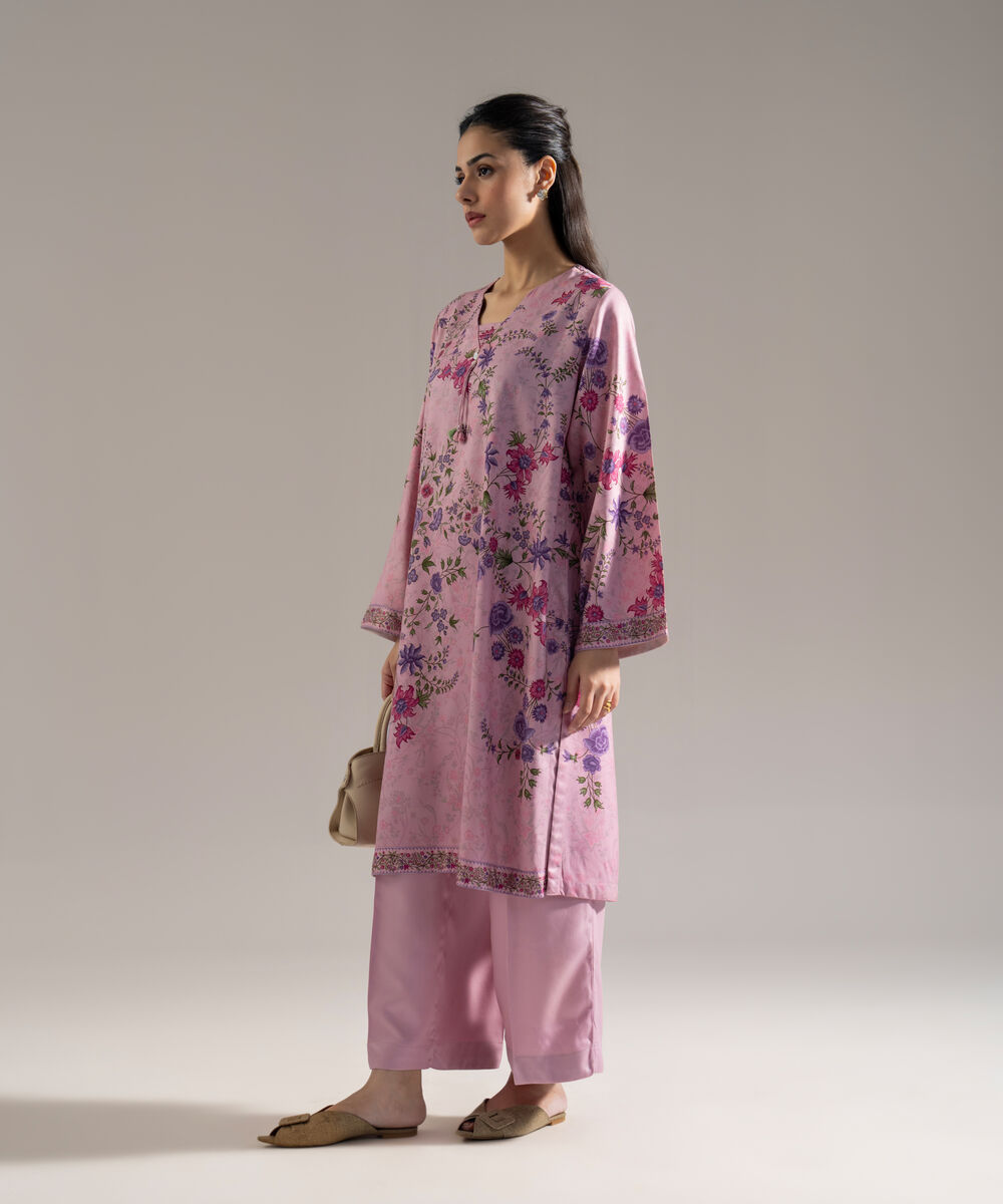 Women's RTW Viscose Marina Printed Lavender 2 Piece Suit