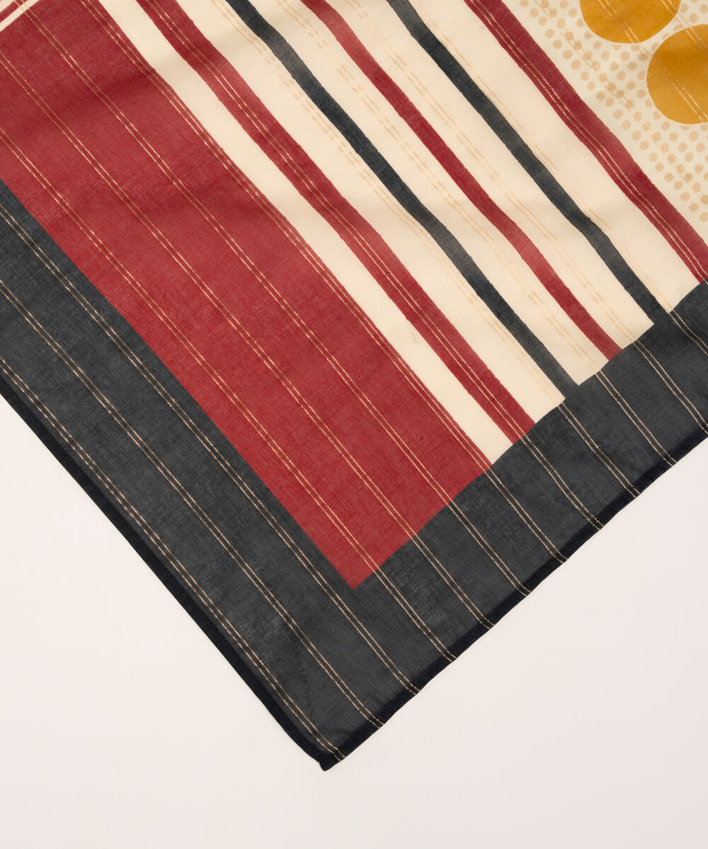 Zari Lawn Printed Off White Dupatta